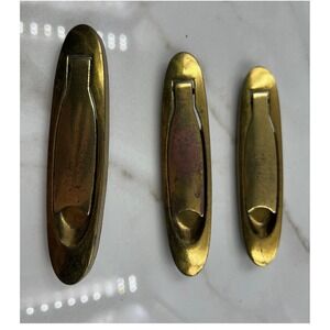 Vintage KBC Brass Cabinet Drawer Pull Handle Drawer Pulls Set of 3